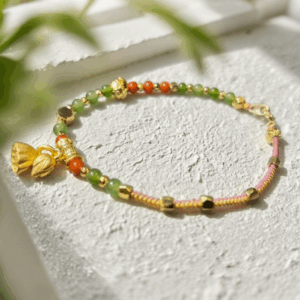 D22 Bead Bracelet: Lotus of Good Fortune
