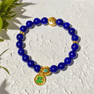 D89 Bead Bracelet: Golden Snake in Wild Dance, Surrounded by Wealth