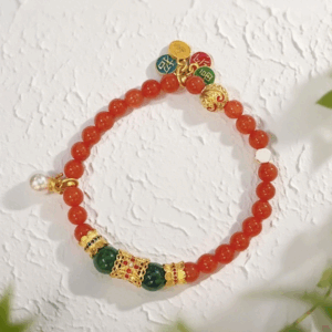 D55 Bead Bracelet: Popular Peach Blossom
