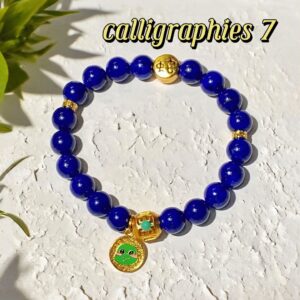 D89 Bead Bracelet: Golden Snake in Wild Dance, Surrounded by Wealth
