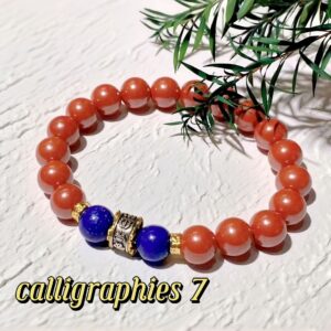 D95 Bead Bracelet: Vermilion Mantra Blessing