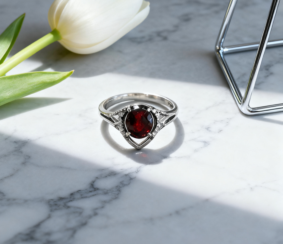 D155 Crimson Rhyme Flowing Light Ring