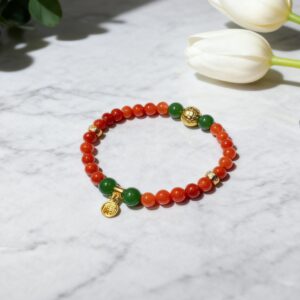 D226 Red Glimmer – Starry Ring Bracelet